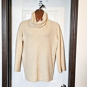 Cashmere cowl neck tunic sweater
